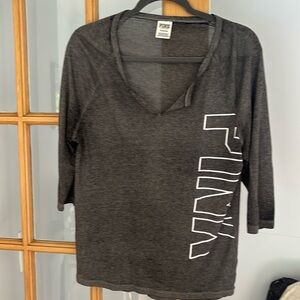 Like new Pink top gray size small